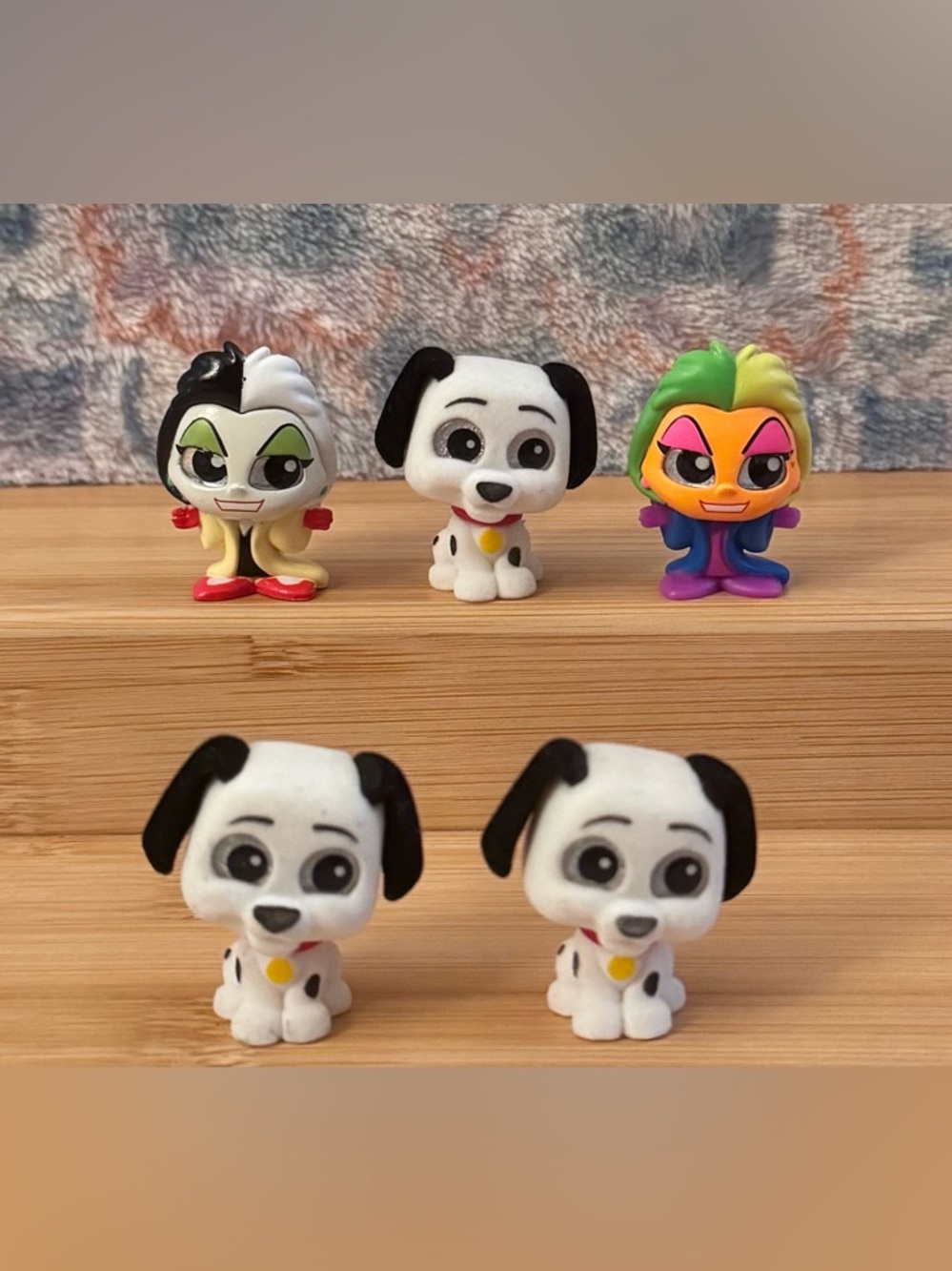 Disney Doorables 101 DALMATIANS CRUELLA DE VIL FLOCKED PONGO
